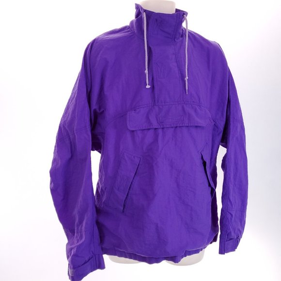 Vintage Atletica 1/4 Zip Unisex M Pullover Front Pocket Windbreaker Mens Womens - Picture 5 of 15